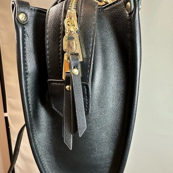 INC International Concepts Black and Tan Crossbody Bag with Leopard Print - Picture 4 of 8